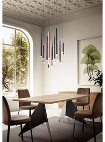 Redo 01-2060 - LED Csillár zsinóron MADISON 16xLED/4W/230V fekete