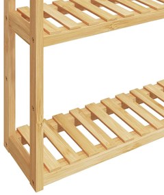 bambusz 3 szintes falra szerelhető fürdőszobapolc 60x15x54 cm