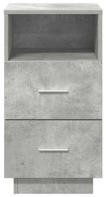 2 db betonszürke éjjeliszekrény 2 fiókkal 36x36x68 cm