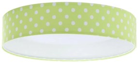 LED mennyezeti lámpa GALAXY KIDS LED/24W/230V zöld-fehér pöttyös