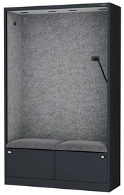 Sally 1150mm korpus Antracytowy - siedzisko Szary