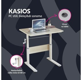 PC asztal Kasio (tölgy + fehér). 1119394