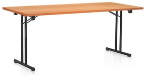 Összecsukható asztal 180 x 80 cm, fekete lábak, bükkfa