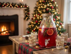 Üveges italadagoló GUSTA fa tetővel 5,5 L