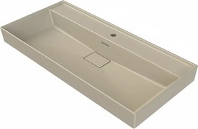 CeraStyle SHARP - MATT BÉZS - porcelán mosdókagyló - 1 csaplyukas - 100 x 48 cm