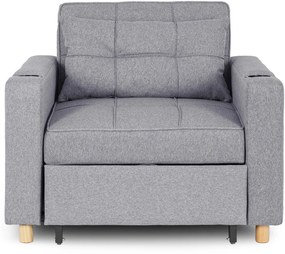 Ágyazható Fotel Szürke Kárpittal. SOLOR