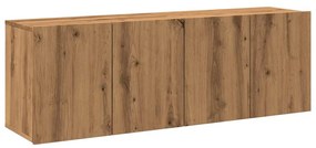 2 db kézműves tölgy falra szerelhető TV-szekrény 60x30x41 cm