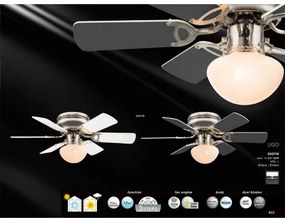 GLOBO 0307W - Mennyezeti ventilátor UGO 1xE27/60W/230V