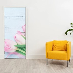 Fotótapéta ajtóra - Tulipáncsokor (95x205cm)