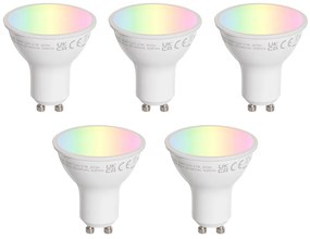 5 darabos GU10 50 mm-es átlátszó LED izzó készlet 4,7W 400 lm 2200-2400K