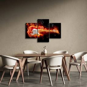 Kép - Gitár a lángokban (90x60 cm)