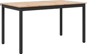 vidaXL Étkezőasztal Természetes 150 x 90 x 75 cm Tömör fenyőfa