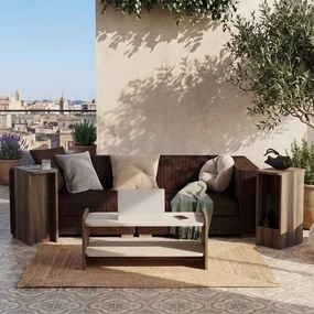 Amon - Travertine, Antique Walnut