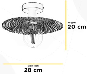 ONLI - Mennyezeti lámpa GOLDEN 1xE27/22W/230V átm. 28 cm arany/fekete