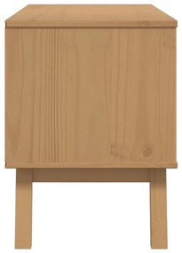 OLDEN szürke és barna tömör fenyőfa TV-szekrény 114x43x57 cm