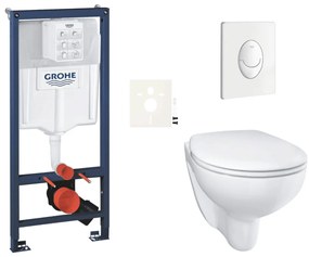 Fali WC-szett világos falra / falra szerelhető Grohe Bau Ceramic SIKOGRSBAUSASH0