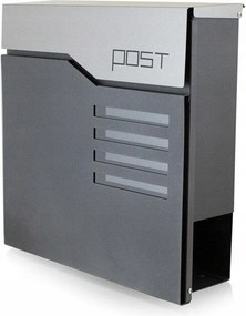 Postaláda újságtartóval – grafit, elegáns, otthonra lakásba