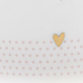 Porcelános bögre Arany szív 100 ml