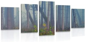 5 részes kép elbűvölő erdő - 100x50