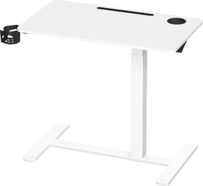 VASAGLE gurulós oldalasztal, mobil állóasztal, 80x45 cm, fehér