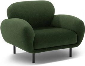 Zöld buklé fotel Poppy – Micadoni