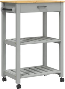 vidaXL MONZA tömör fenyőfa konyhai kocsi 60 x 40 x 88,5 cm