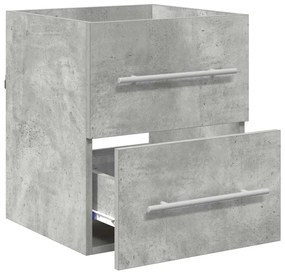 vidaXL Mosdókagyló szekrény Beton Szürke 38,5 x 41 x 48 cm Faanyag