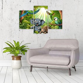 Kép - Vidám állatkák (90x60 cm)