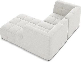 Fehér buklé sarokkanapé (jobb oldali-heverő résszel) Aloha – Makamii