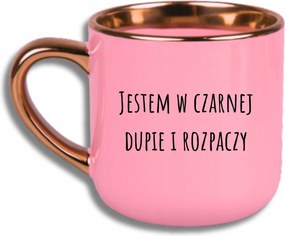 Bögre Rózsaszín Elegáns Nagy Vicces Ajándék Fekete D****