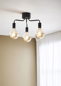 MARKSLÖJD 108102 AVERY Vintage Mennyezeti Lámpák Fekete E27 IP20