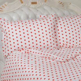Pamut lepedők Retro piros TiaHome - 1x Párna 90x70cm, 1x Paplan 140x200cm