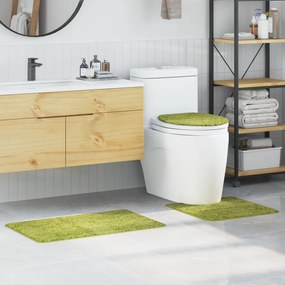 Csúszásmentes fürdőszőnyeg készlet 3 pcs Zöld 50 x 50 cm PP