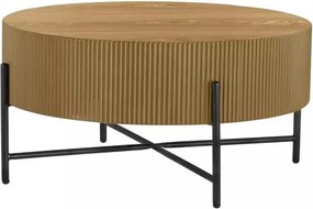 Corbi dohányzóasztal 80 cm nappaliba - tölgy / matt fekete