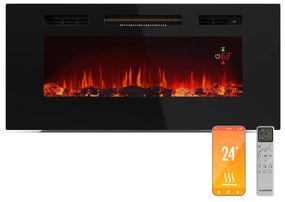Galeras Smart Intelligens elektromos kandalló, 2 hőmérséklet beállítás, 16 - 30°, LED lángillúzió, IOT csatlakozási lehetőség