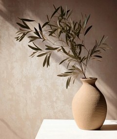 Bézs szatén vakolatra emlékeztető tapéta