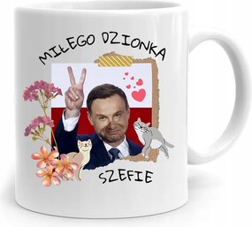 Andrzej Duda Elnök Bögre Szép Napot Nyomtatott Fotóval