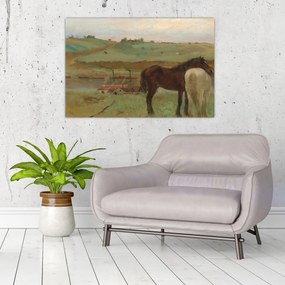 Kép - Edgar Degas, Horses in a Meadow, reprodukciók (90x60 cm)