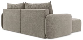 Bézs kinyitható-tárolóhelyes sarokkanapé (bal oldali) Kalena – Makamii