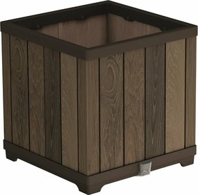 Keter Deco Square virágcserép 45,5 x 45,5 x 45,5cm, barna