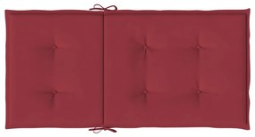 6 db bordó oxford szövet háttámlás székpárna 100x50x3 cm