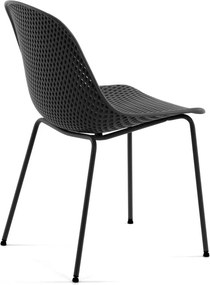 Sötétszürke fém kerti szék Quinby – Kave Home