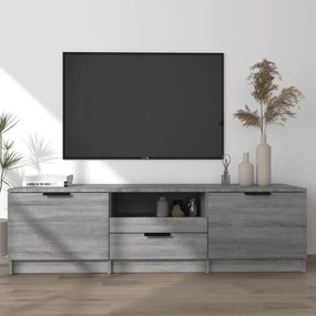szürke sonoma színű szerelt fa TV-szekrény 140 x 35 x 40 cm