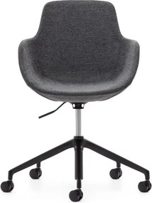 Sötétszürke irodai szék Tissiana – Kave Home