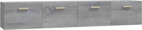 vidaXL 2 db szürke sonoma színű szerelt fa faliszekrény 100x36,5x35 cm