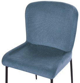 Kék kárpitozott szék kétdarabos szettben ADA Beliani