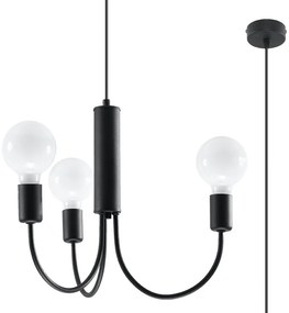 SOLLUX SL-0856 PICCOLO Glamour Csillár Fekete E27 IP20