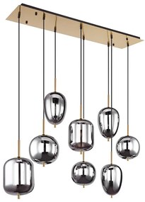 Globo 15345-8MM - Csillár zsinóron BLACKY I 8xE14/40W/230V