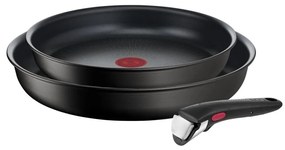 Alumínium serpenyő készlet 2 db-os tapadásmentes felülettel, levehető nyéllel ø 28 cm INGENIO Eco Resis L3979102 – Tefal