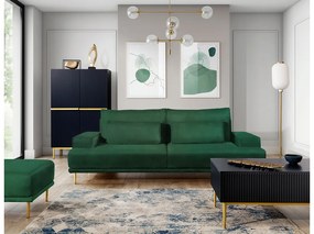Nicole kanapé a nappaliba - zöld Napoli 12/arany lábak